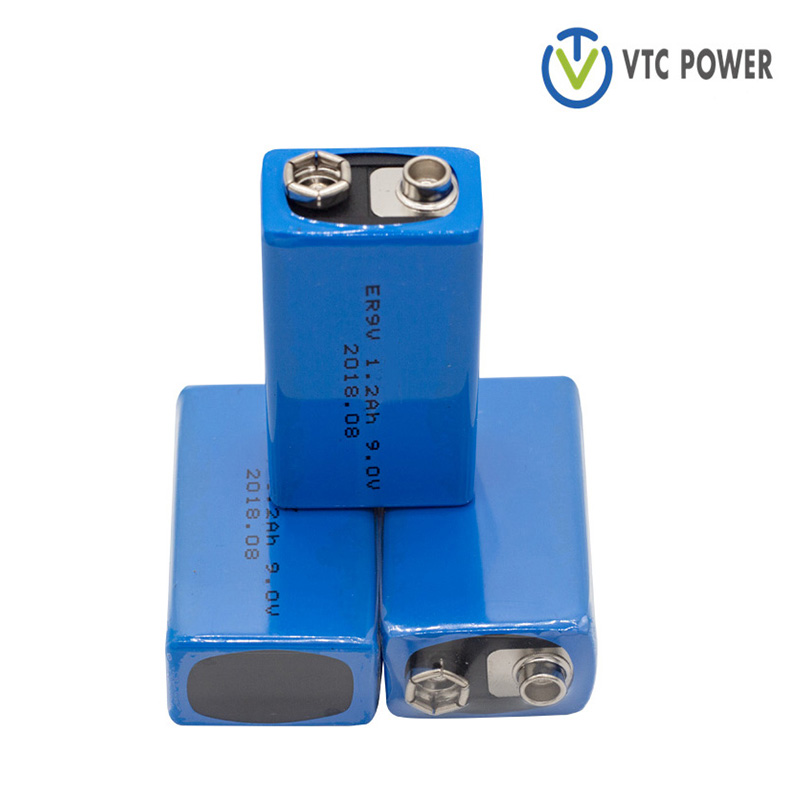 ER9V lítium akkumulátor 9v 1200mah füstérzékelőhöz, füstérzékelőhöz, füstjelzőhöz